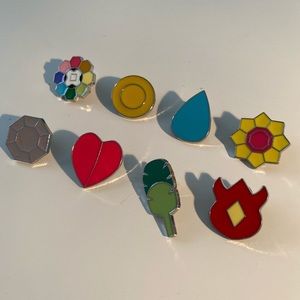 Pokemon Anime Kanto Gym Badges Cosplay Set of 8